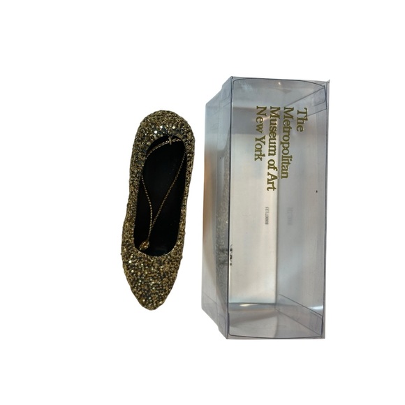 METROPOLITAN MUSEUM OF ART Gold Glittering 50's Shoe Ornament 2010 - Picture 9 of 12